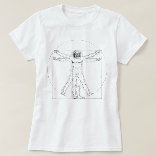 Vitruviaans Man T-Shirt (Design voorkant)