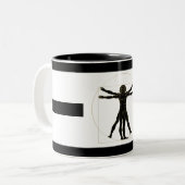 Vitruviaans Man Tweekleurige Koffiemok (Voorkant links)