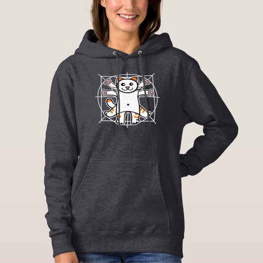 Vitruviaanse Kat Hoodie (Voorkant)