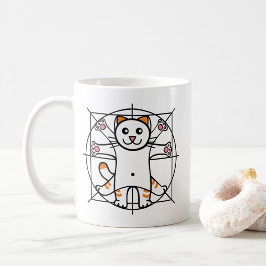 Vitruviaanse Kat Koffiemok (Met donut)