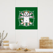 Vitruviaanse Kat Poster (Keuken)