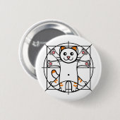 Vitruviaanse Kat Ronde Button 5,7 Cm (Voorkant /achterkant)