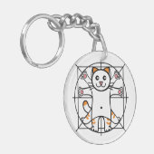 Vitruviaanse Kat Sleutelhanger (Voorkant Links)