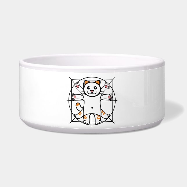 Vitruviaanse Kat Voerbakje (Voorkant)