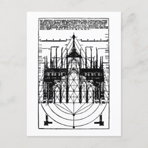 Vitruviaanse kathedraal van Milaan 1521 Briefkaart