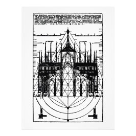 Vitruviaanse kathedraal van Milaan 1521 Foto Afdruk