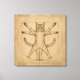 Vitruviaanse katrenaissance parodie kunst canvas afdruk