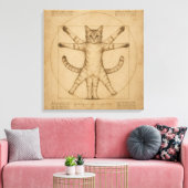 Vitruviaanse katrenaissance parodie kunst canvas afdruk (Insitu (Woonkamer))