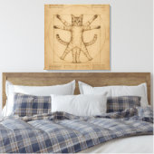 Vitruviaanse katrenaissance parodie kunst canvas afdruk (Insitu (Slaapkamer))
