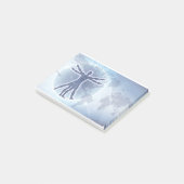 Vitruviaanse Man Wereldkaart Achtergrond Post-it® Notes (Schuin)