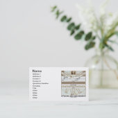 Vitruviaanse metingen van Man (da Vinci) Visitekaartje (Staand voorkant)