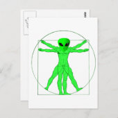 Vitruvian Alien Briefkaart (Voorkant / Achterkant)