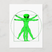 Vitruvian Alien Briefkaart (Voorkant)