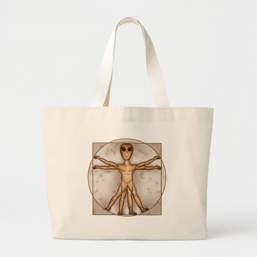 Vitruvian Alien Grote Tote Bag (Voorkant)