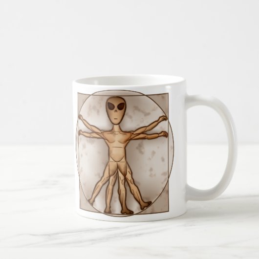 Vitruvian Alien Koffiemok (Rechts)