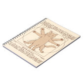 Vitruvian Cat |Cute Cat Design Notitieboek (Linkerzijde)