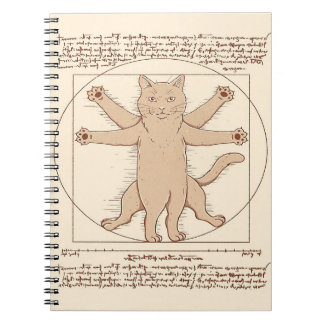 Vitruvian Cat |Cute Cat Design Notitieboek