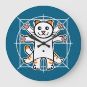 Vitruvian Cat Grote Klok (Voorkant)