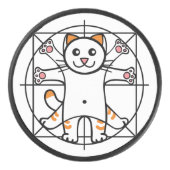 Vitruvian Cat Hockey Puck (Voorkant)