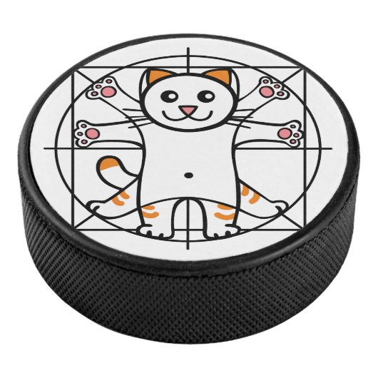Vitruvian Cat Hockey Puck (3/4)
