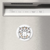 Vitruvian Cat Magneet (Insitu (Vaatwasser))