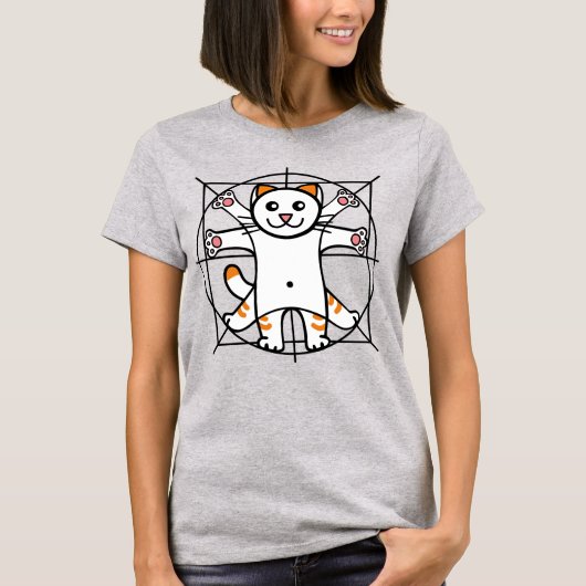 Vitruvian Cat T-shirt (Voorkant)
