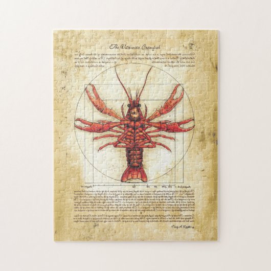 Vitruvian Crawfish Puzzle Legpuzzel (Verticaal)