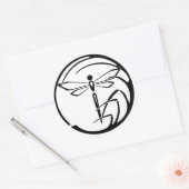 Vitruvian Dragonfly Ronde Sticker (Envelop)
