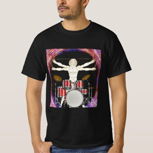 Vitruvian Drummer T-Shirt (Voorkant)