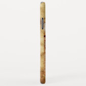 VITRUVIAN MAN Antiek Parchment Red Ruby Monogram Case-Mate iPhone Case (Achterkant/rechts)