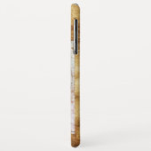 VITRUVIAN MAN Antiek Parchment Red Ruby Monogram Case-Mate iPhone Case (Achterkant/links)