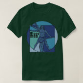 Vitruvian Man as Blues Man playing Electrified Gui T-shirt (Design voorkant)