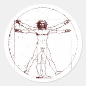 Vitruvian Man BRK Ronde Sticker (Voorkant)