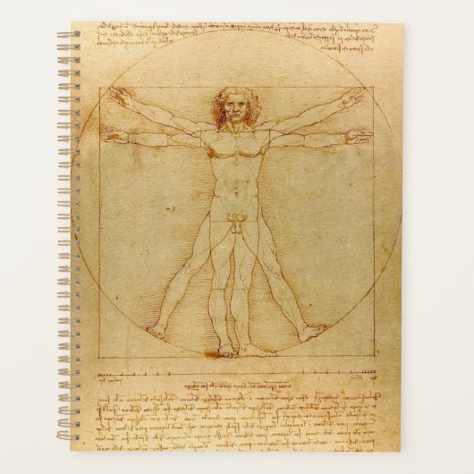 Vitruvian Man by Leonardo da Vinci Planner (Voorkant)