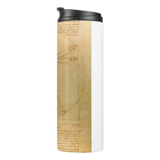 Vitruvian Man by Leonardo da Vinci Thermosbeker (Geroteerd rechts)