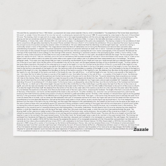 Vitruvian Man, c 1490, Leonardo da Vinci Briefkaar Briefkaart (Achterkant)