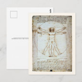 Vitruvian Man, c 1490, Leonardo da Vinci Briefkaar Briefkaart (Voorkant / Achterkant)