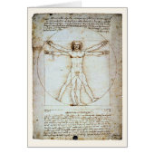 Vitruvian Man, c 1490, Leonardo da Vinci Card (Voorkant)