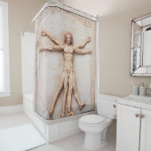 Vitruvian Man door Leonardo Da Vinci Douchegordijn (In situ)
