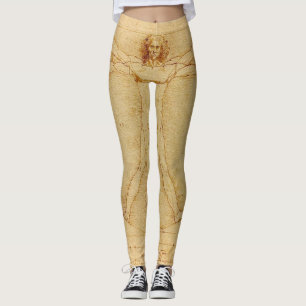Vitruvian Man door Leonardo Da Vinci Leggings