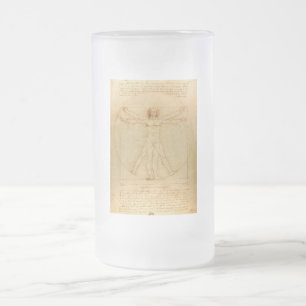 Vitruvian Man door Leonardo Da Vinci Matglas Bierpul