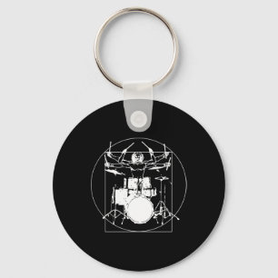Vitruvian Man Drummer Sticker  Sleutelhanger