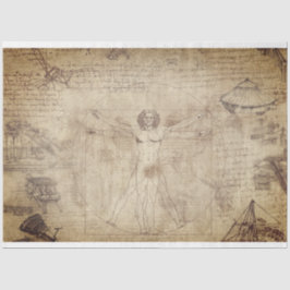 Vitruvian Man Furniture Decoupage Tissue Tissuepapier