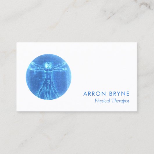 Vitruvian Man Gezondheidszorg - Lichamelijke Oplei Visitekaartje (Voorkant)