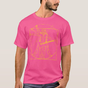 Vitruvian Man gitaar muziekspeler T-shirt