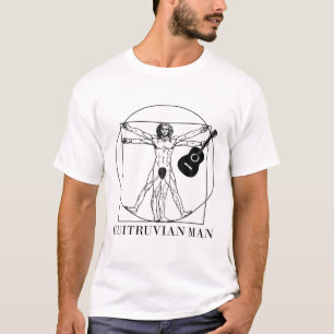 Vitruvian Man Guitar Music Player Da.Vinci Guitari T-shirt