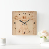 Vitruvian Man ~ Leonardo da Vinci" 1490 ` Venice Vierkante Klok (Huis)