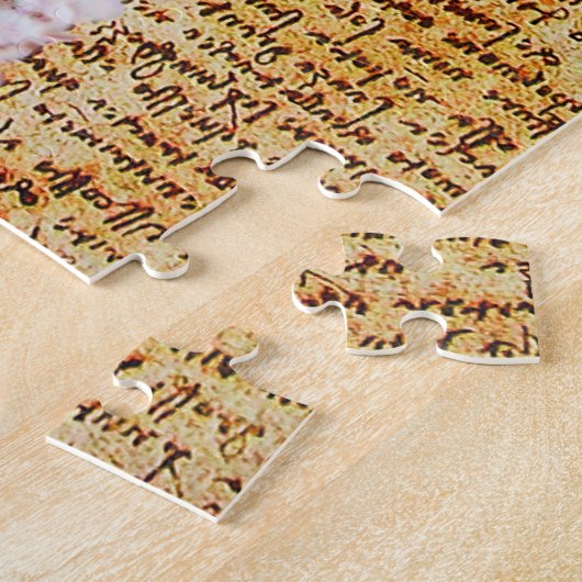 VITRUVIAN MAN Leonardo Da Vinci Antiek Parchment Legpuzzel (Zijkant)