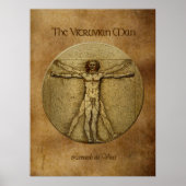 VITRUVIAN MAN Leonardo Da Vinci Art Poster (Voorkant)
