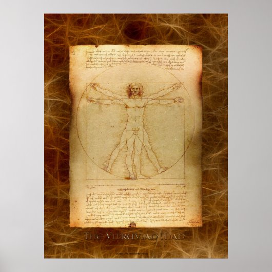 VITRUVIAN MAN Leonardo Da Vinci Art Poster (Voorkant)
